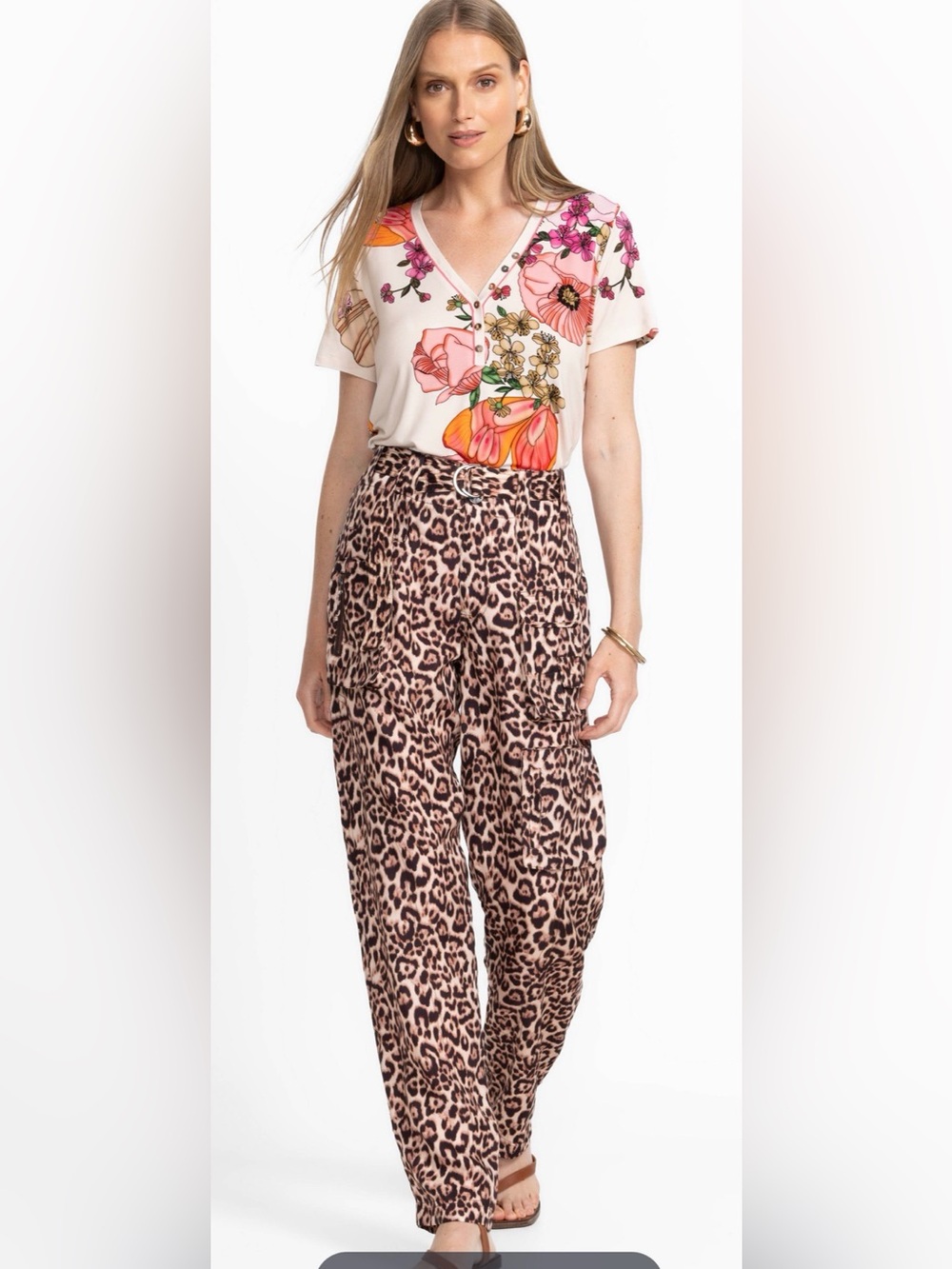 Johnny Was Hailey Cargo Pants - Leopard NWT